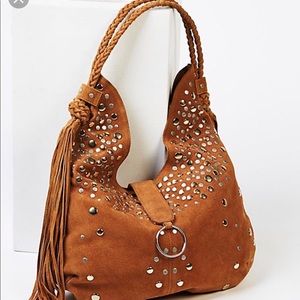 Free people Clyde Studded Suede Hobo